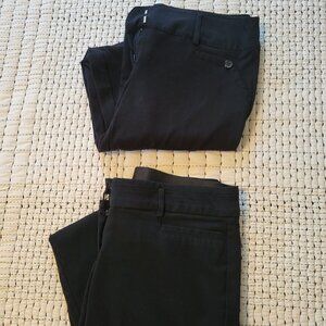 Bundle of 2 Pairs of Womens Black Dress Pants Sz 5